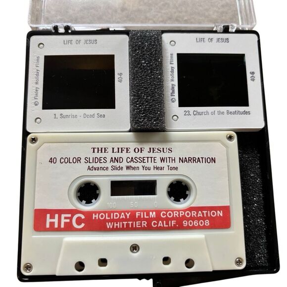 The Life Of Jesus 40 Color Slides And Cassette Narration Holiday Film Corp. - Picture 2 of 3